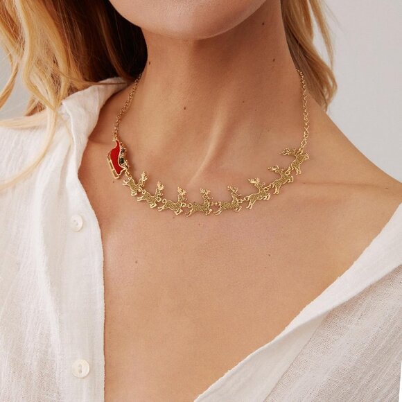 Women With Candy Christmas Tree Pendant Necklace Light Bulb Xmas Jewelry XL21465 - Picture 2 of 6